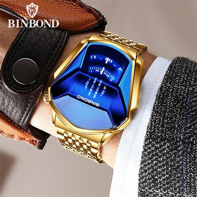 2023 brand new cool motorcycle men's sports quartz watch gold watch