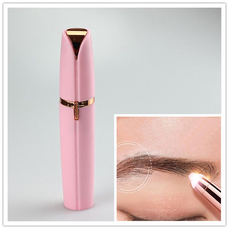 Portable Electric Eyebrow Trimmer Eye Brow Epilator-Pink