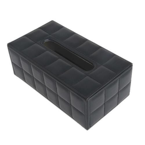 Durable PU Leather Standard Tissue Box Holder For Home Office Car Decor Rectangular Tissue Case