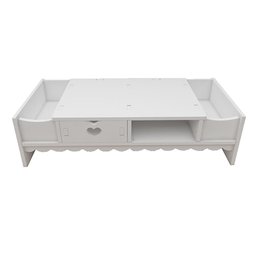 Desktop Computer Monitor Heightened Shelf Desk Storage