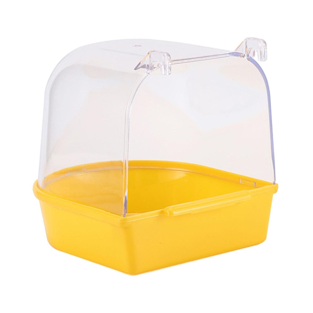 Bird Bath Tub Feather Haven Bird Bath Cage Hygienic Cozy Spa for Small Yellow