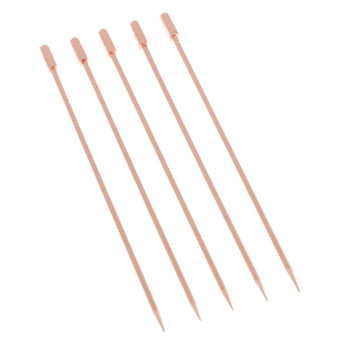 5pcs Stainless Steel Cocktail Fruit Sticks Bar Square Square-Rose Gold