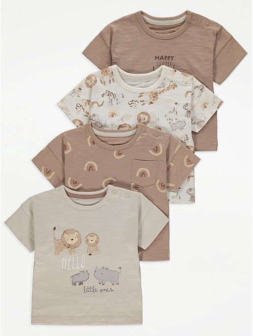 Safari Animal Print T-Shirts 4 Pack