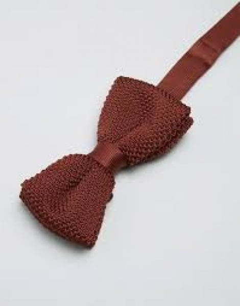 Knotted Bow Tie - Rust