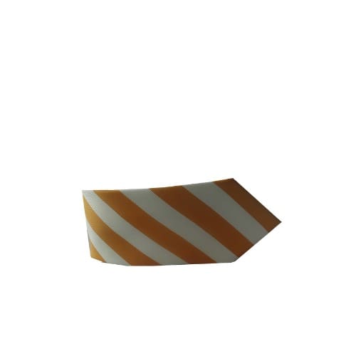 MT-3977 Classy Striped Men's Tie - White & Orange