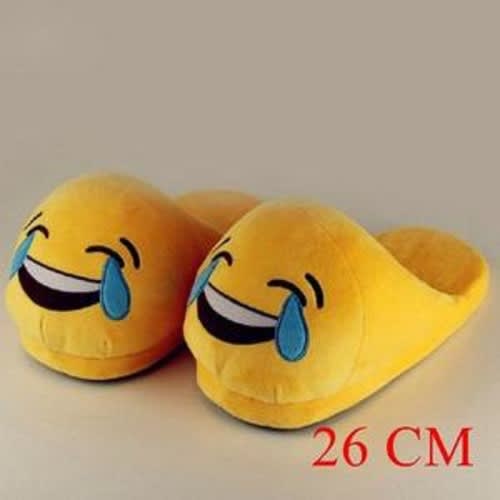 26cm Plush Smiley Emoji Slippers