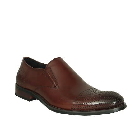 Classy Men's Patterned Shoe Slip-on - Brown. Msh-4678