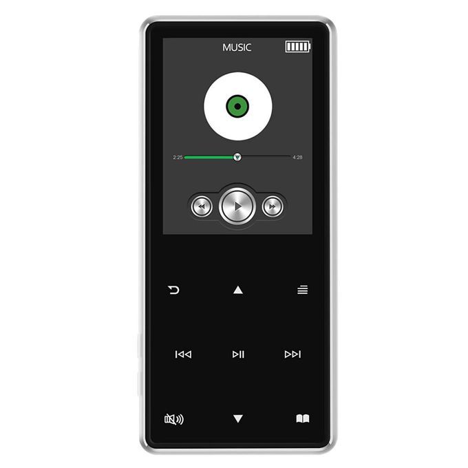 MP3 Player Bluetooth Touch Button Lossless Sound Digital Music Silver