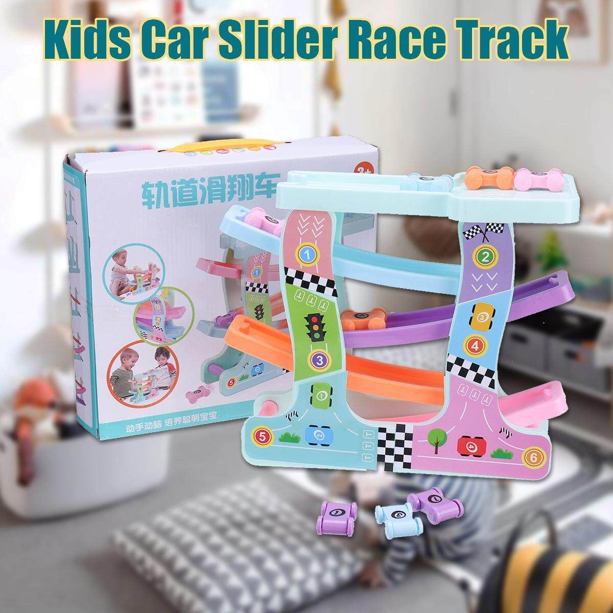 Racetrack Childrens Kids Car Slider Race Track Fun Run Toy
