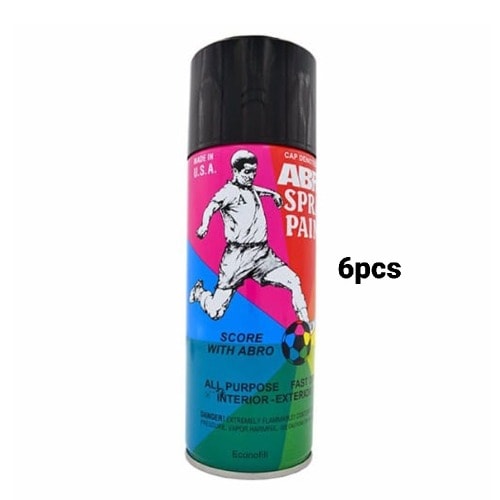 Black Spray Paint 6pcs