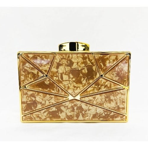 Acrylic Clutch Purse- Brown