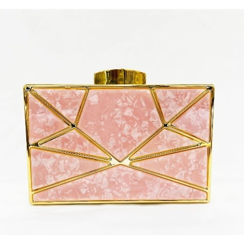 Acrylic Clutch Purse- Pink