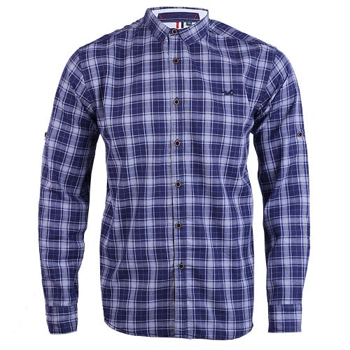Fitted Check Shirt In Blue