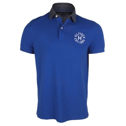 Men's Mesh Polo Top - Blue