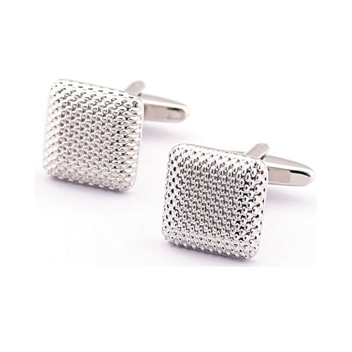 Unique Stripped Cufflinks - Silver