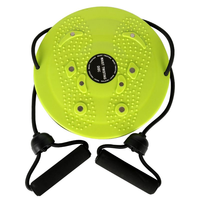 Waist Wriggle Disc Home Workouts Twister Balance Board Wide Fitness Equipment-green W Cord Pull