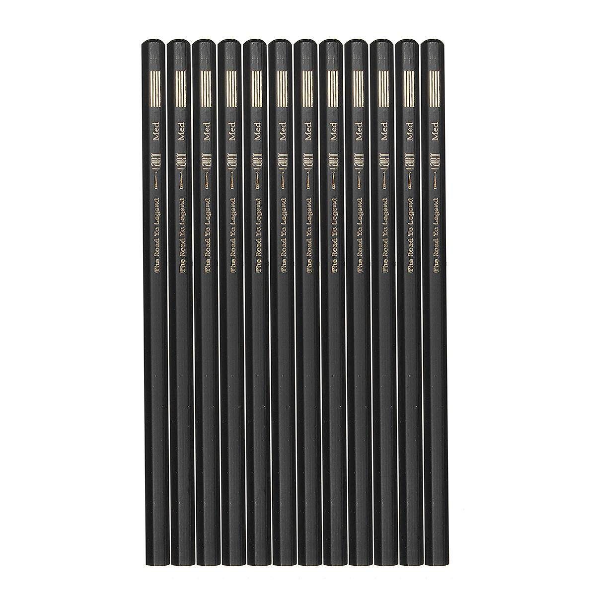 High Grade Cedar Charcoal Drawing Pencil Sketch Draw Art Artist Black Pencils Hard Lead Degree Medium Carbon