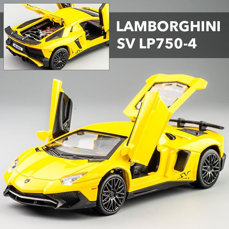 KaKBeir LP770 7 1:32 Lamborghinis Car Alloy Sports Car Model Diecast Sound Super Racing Lifting Tail Hot Car Wheel For Gifts