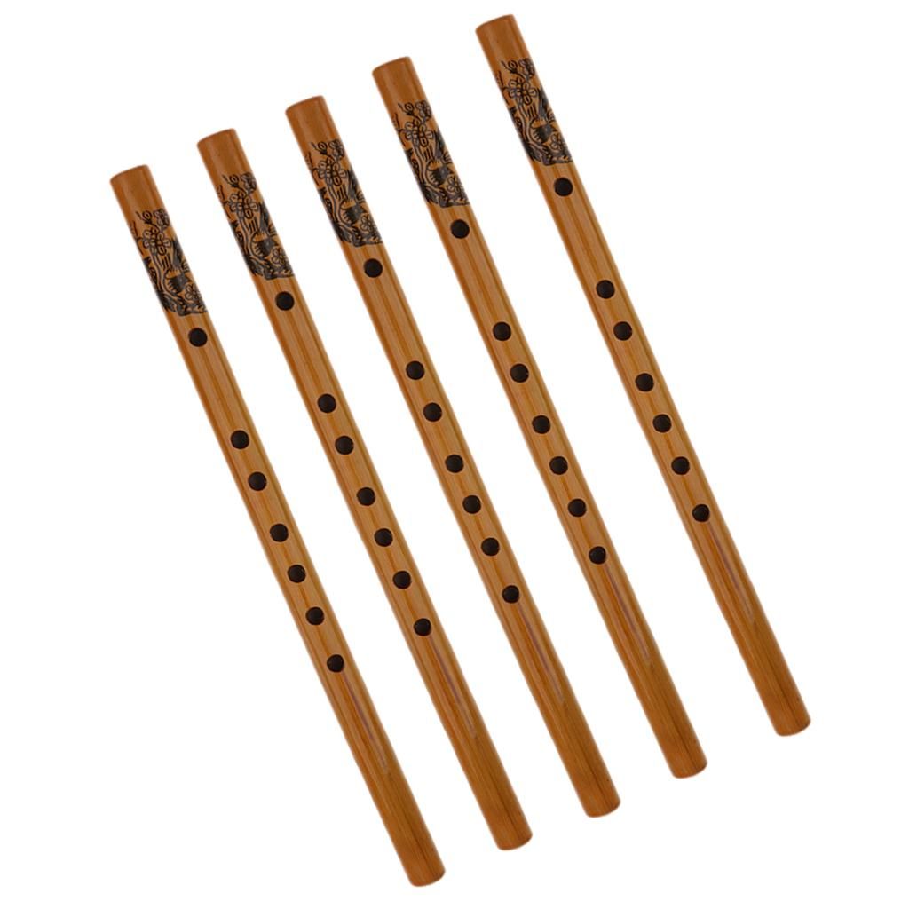 Pack/5pcs Vertical Bamboo Flutes  Chinese Traditional