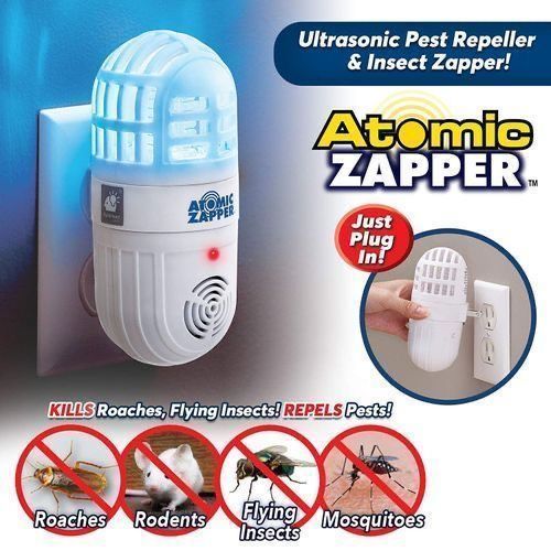 2pcs Atomic Zapper 2-in-1 Ultrasonic  Pest Repeller & Bug Zapper