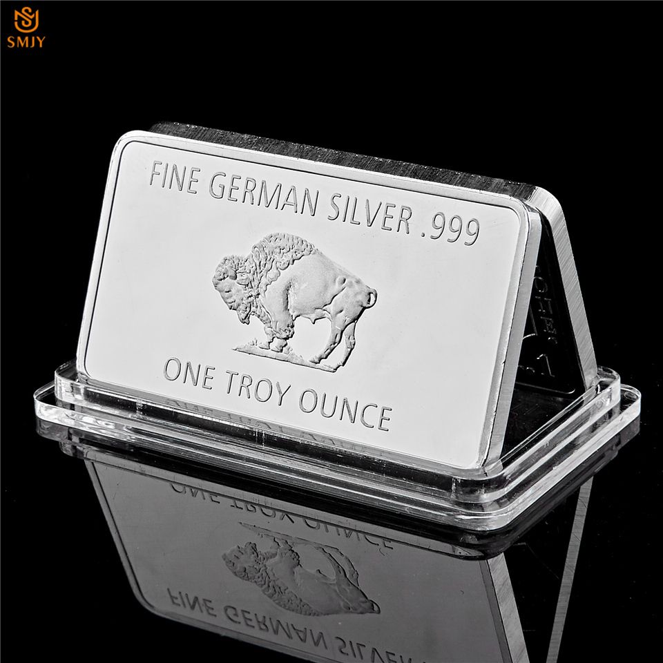 Fine Germany Silver Mint 1 Troy Ounce Buffalo Euro Silver