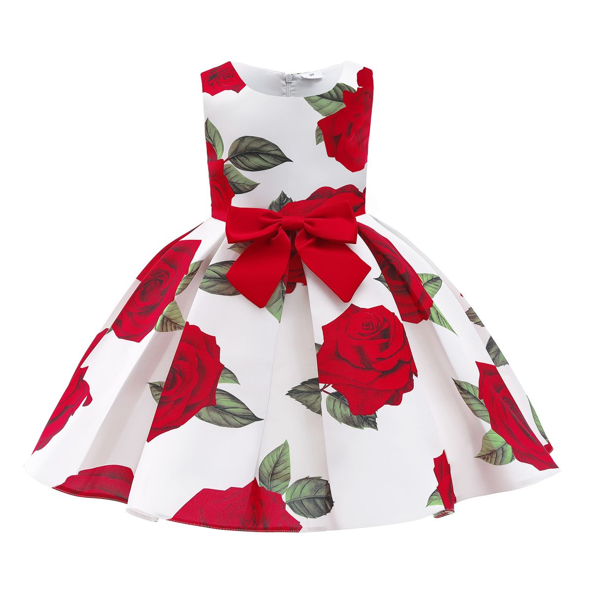 Girls Kids Children Rose Flower Christmas Wedding Evening Party Princess Dress Ball Gown