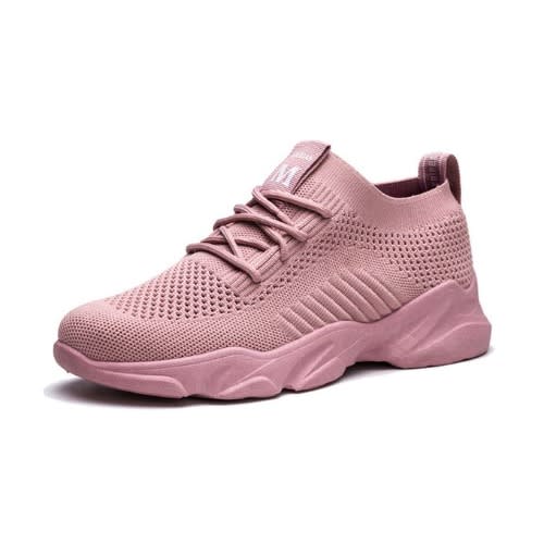 Ladies Sport Lace Up Leisure Sneaker - Pink