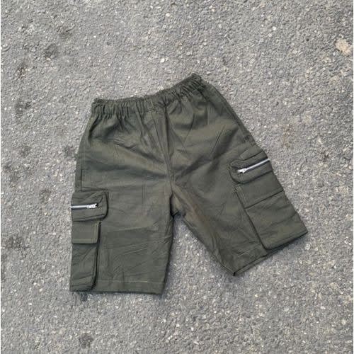 Cargo Zip Shorts For Men - Green