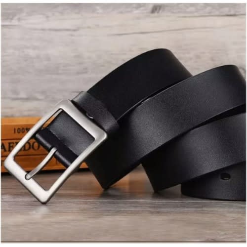 Men's Leather Belt - Black
