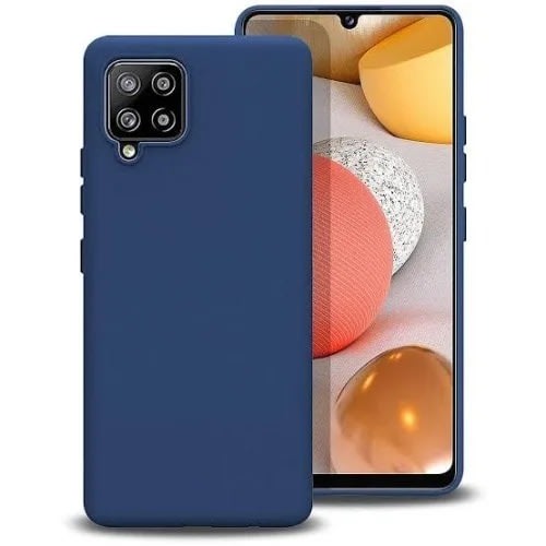 Silicon Back Case For Samsung A42 - Blue