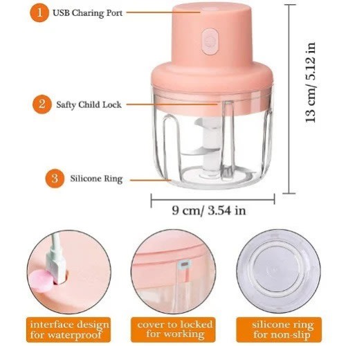 Wireless Electric Food Chopper - 100ml