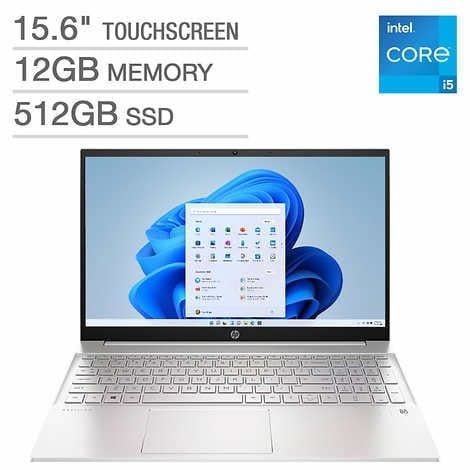 Pavilion 15 -11th Gen - intel Core I5- 12GB RAM - 512GB SSD- touchscreen - Backlit Keyboard - Wins 11