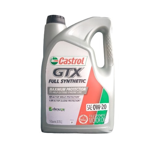 Castrol Gtx - 0w-20 - Full Synthetic Oil With Volume Of 5 Us Qts/4.73L
