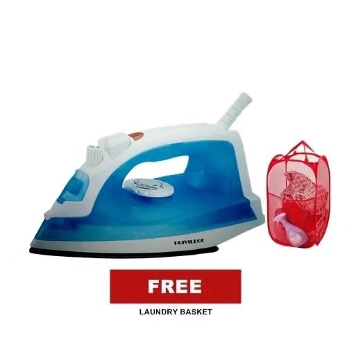 Electric Steam Iron + Free Laundry Basket