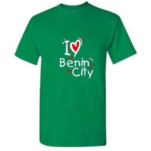 I Love Benin City Custom Branded T-shirt - Green