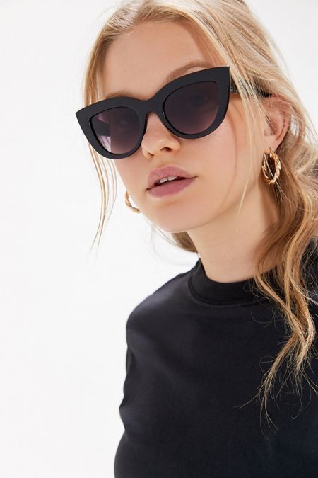 Women Cat Eyes Sunglasses- Black