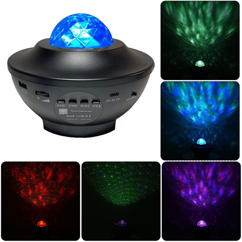 Led Starlight Galaxy  Indoor Decoration Rotating Star  Sea Wave Night Light Lamps Decoration Bedroom Lamps Gif