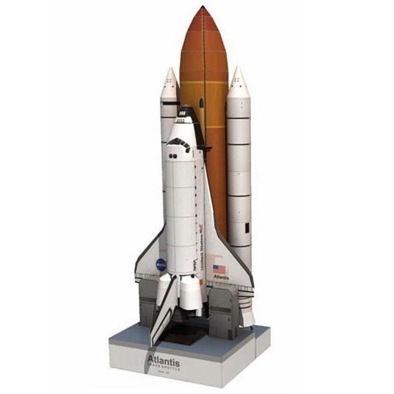 1: 150 Space Shuttle Paper Model Toy Glossy Coated Paper Craft Space Rocket DIY Puzzle Kids Adult Model Toys