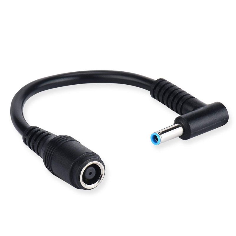 7.4x5.0mm To 4.5x3.0mm Tip DC Power Adapter Charger Connector For HP Laptop Stream Spectre Pavilion Envy Elitebook Split Chrome-elbow
