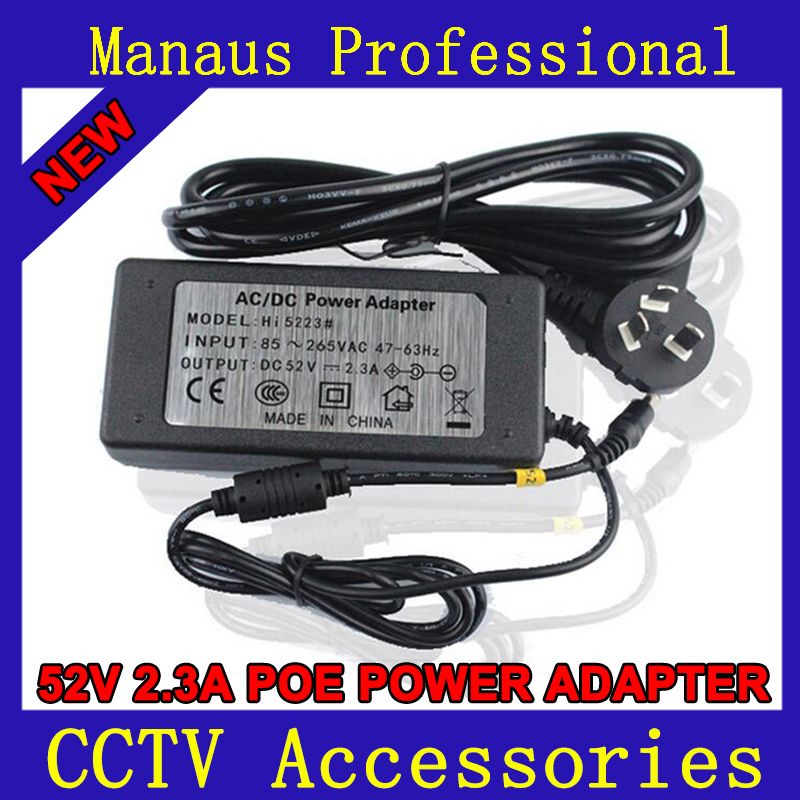 Brand High 52V 2.3A POWER For DC POE ADAPTER POE Switch AC