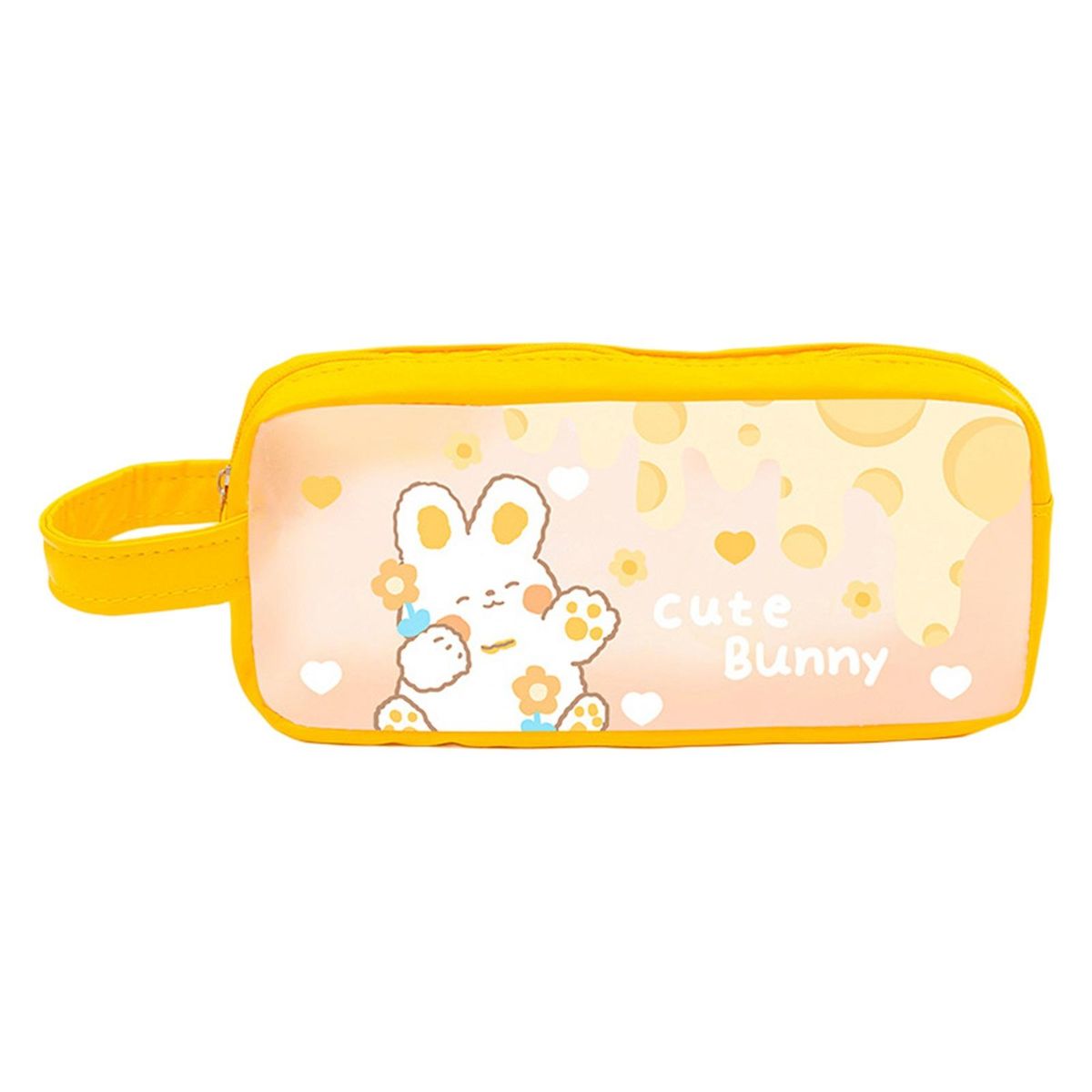 Pencil Bag INS Simple Frosted Clear Pen Case Yellow