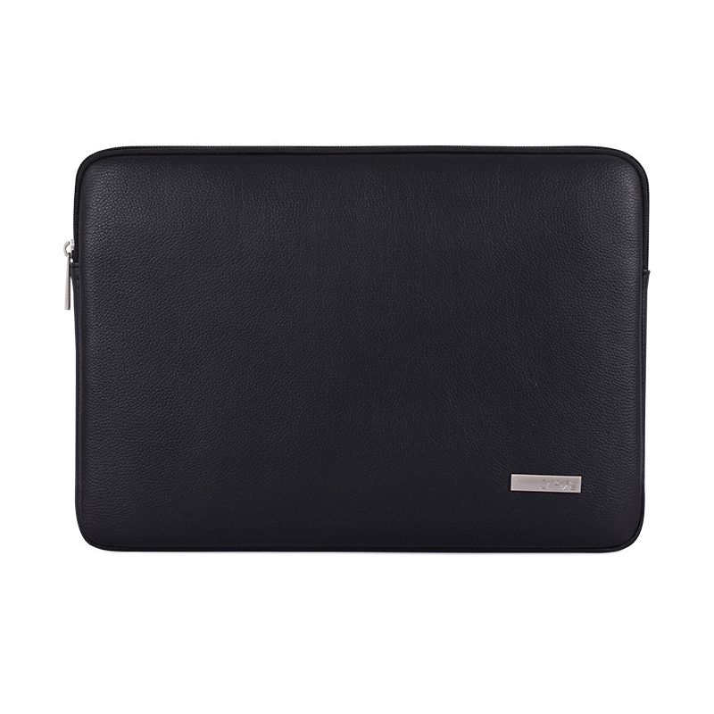Laptop Sleeve PU Leather Protective Case Carrying Bag-Black