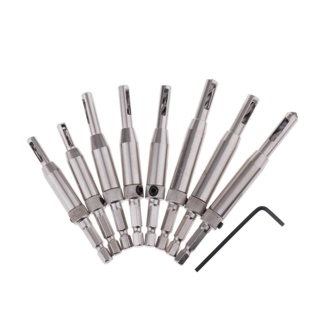 8/9x Door Self-centering Hinge Hole Open Drill Bit  Wood 9Pieces