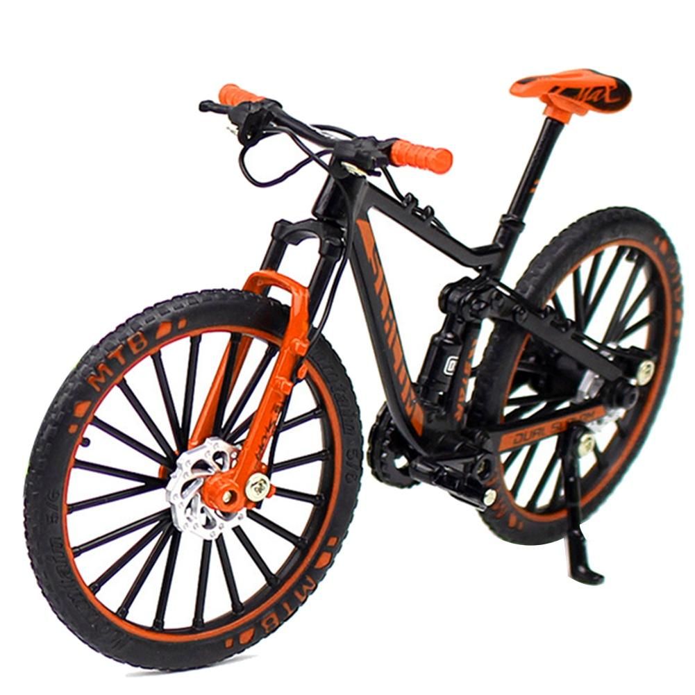 Mini 1 10 Alloy Bicycle Model Diecast Metal Finger Mountain Bike Downhill Bike Adult Collectible Children Toys,Orange
