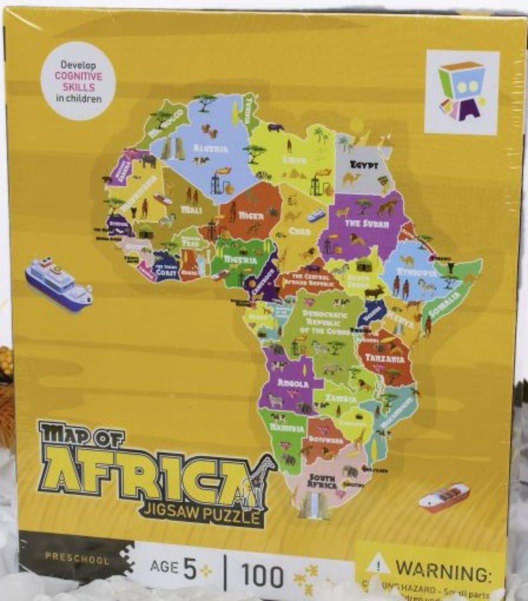 Map Of Africa Jigsaw Puzzle-100pieces (Age 5+)
