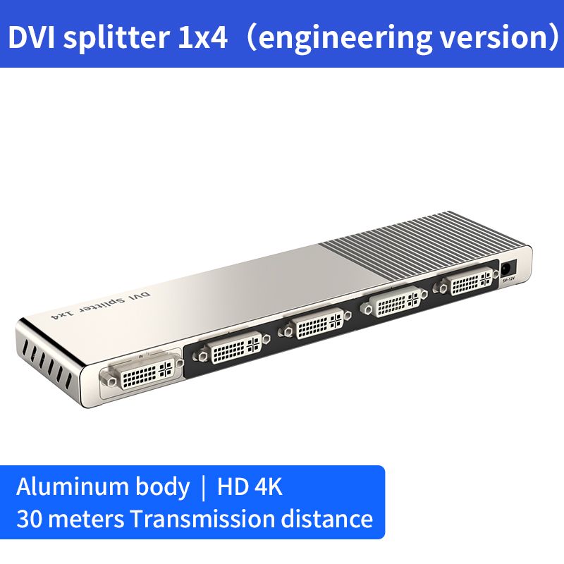 Unnlink 4K DVI Splitter 1x4 1x2 60 Meters Support Splicing Screen 3-lever