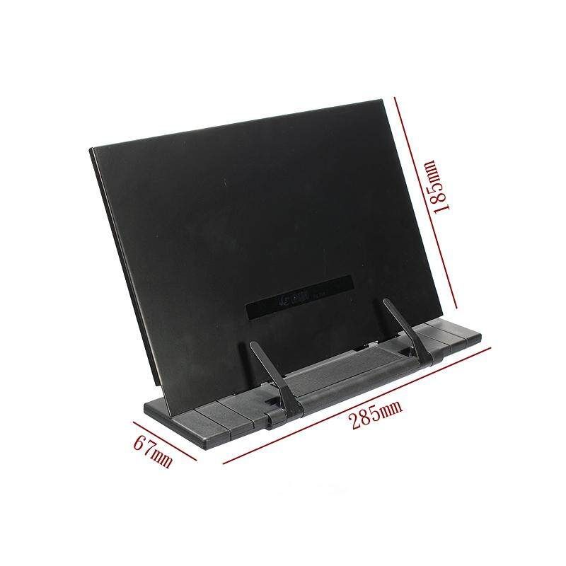 1pcs Adjustable Angle Foldable Portable Reading Book Stand Document Holder Desk Black