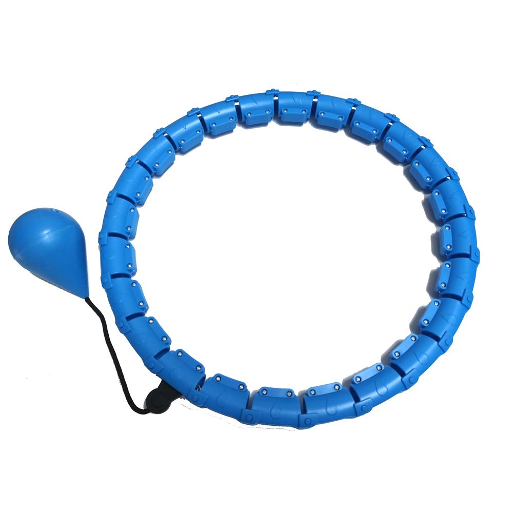 Smart Weighted Sport Hoop 24 28 32 Detachable Knots Adjustable Weight Ball Weight-Blue 28 Knots