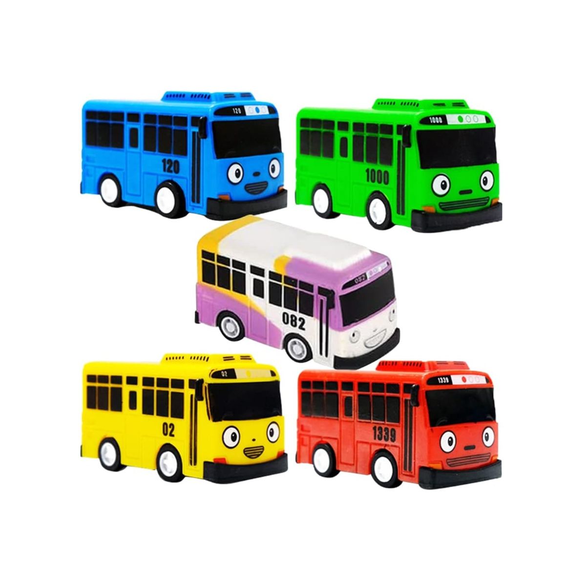 5Pcs Mini Bus Toy Car, Model Car, for Boys Friends and