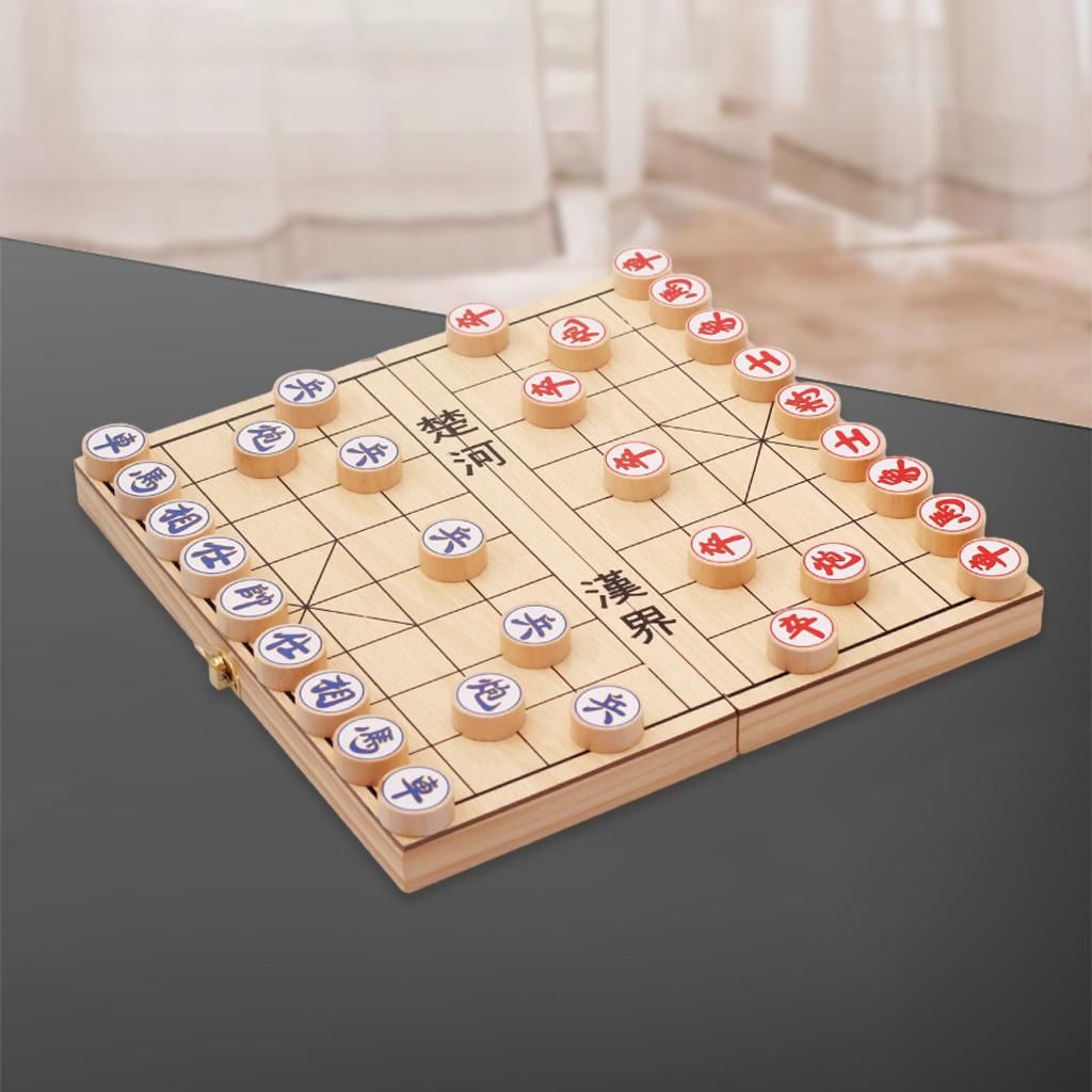 Portable Folding Wooden Chinese Chess Sets For Student And Adult Gifts